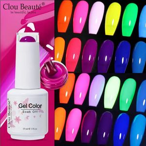 Vernis à ongles Clou Beaute Gel solide 15 ml blanc laiteux couleur vert néon vernis Soak off Art Semi Permanent 231020