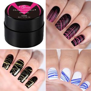 Vernis à ongles couleurs Spider Line Nails Art Gel vernis en boîte UV peinture Gel vernis à ongles Spider Gel laque Web autocollants Gel Dropship TSLM1 230921