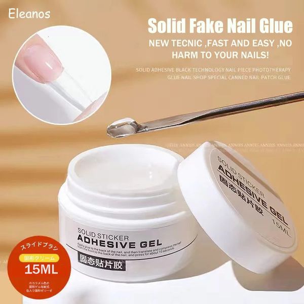 Esmalte de uñas ELeanos Black Tecnic Pegamento sólido para uñas Puntas de uñas postizas Esmalte en gel Extensión de uñas postizas Pegamento adhesivo Adhesivo de secado rápido Pegamento súper UV 231020