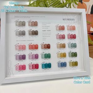 Vernis à ongles Glenys 23 couleurs Gel de gelée Semi Transparent Gel nu polissage Transparent arc-en-ciel vernis trempage Ultraviolet LED Gel en gros 231011