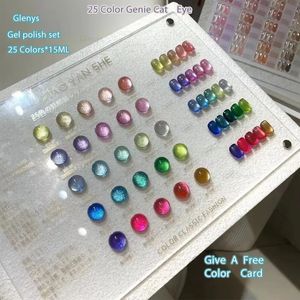 Nagellak Glenys 25 Neon Cat Eye nagellak gel Semi-permanente UV-lak Geweekte nagel Enamel Art Design Ontworpen voor nagelverbetering 231011