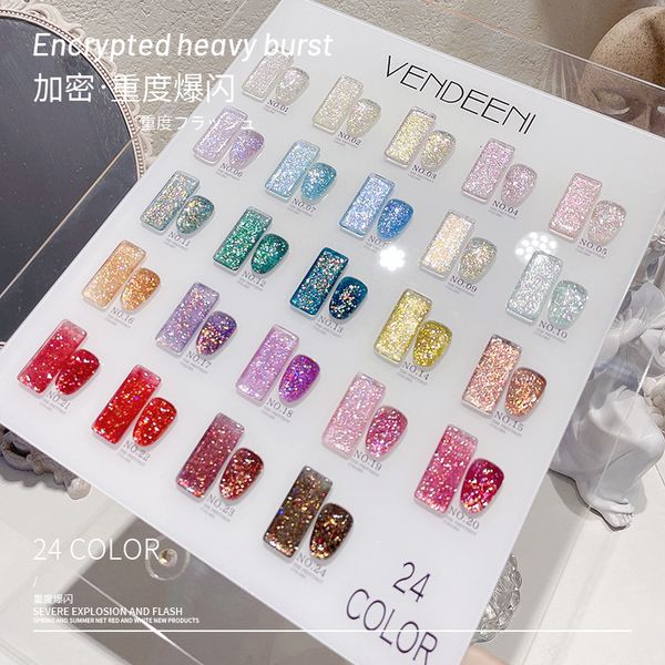 Esmalte de uñas Glitter UV Gel Super Shining Platinum Paint Barniz Sparkling Hybrid Art Led 230718