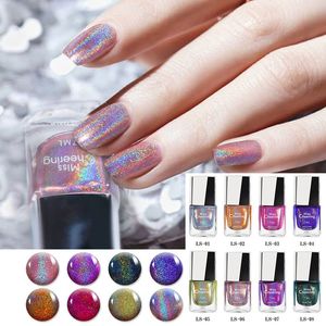 Vernis à ongles holographique arc-en-ciel Laser vernis brillant paillettes ongles 3in1 à base d'eau Nagel Kunst Lak Art Gel YZL1 230802