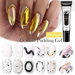 Vernis à ongles LILYCUTE 10ML 5D Gel de pudding solide NoWipe Gel vernis à ongles forme Style coréen peinture Gel peinture Liner Gel décoration des ongles 231016