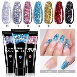 Nagellak lilycute 15 ml extensie nagelgel nail art manicure ontwerp 13 kleuren uv vernissen semi permanente nagelgel polish slipoplossing y240425