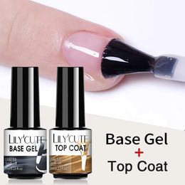 Nagellak LILYCUTE 7 ml Base Top Coat Gel UV Soak Off Semi-permanente kunstvernis 231020