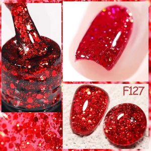 Nagellak lilycute 7 ml glitter gel nagellak winter roodblauw kleur mousserende pailletten semi-permanente nagel art-gel vernis y240425