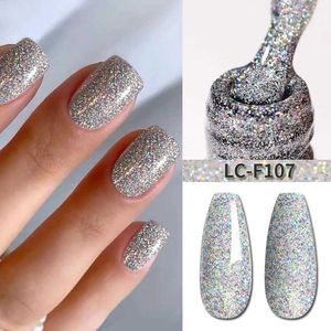 Vernis à ongles Lilycute 7 ml série de paillettes Sliver gel vernis à ongles Super-brillant semi-permanent durable de longue durée au large des ongles UV Vernis Manucure Y240425