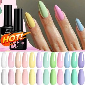 Vernis à ongles Lilycute 7ml Macaron Candy Gel Polon à ongles 184 Couleur Spring Summer Pink Semi Permanent pour l'ergonomie Nail Art Gel Varnis D240530