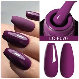 Nagellak lilycute 7 ml nagelgellak zwart witte rode kleur hete verkoop semi permanent weken af ​​van uv gel vernis nagels kunst matte top jas y240425