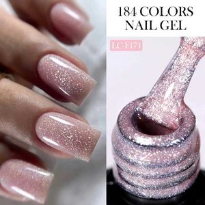 Nagellak lilycute 7 ml sprankelende gel nagellak glitter pailletten gel semi permanent Vernis Varnish afwezig UV LED Nail Art Base top jas Y240425