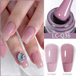 Nagellak lilycute 7ml transparante gelei snelle extensie structuur UV gel nagellak naakt matte kleur hoogwaardige nagelrubber gebaseerde gel D240530
