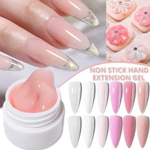 Nagellak lilycute 8 ml niet -stick handverlenging gel nagellak heldere naakt roze carving bloem nagel kunst vormen vaste acryl nagel gel y240425