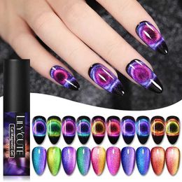 Vernis à ongles Lilycute 9d Skinly Sky Magnetic Nail Gel Purple Blue Cat Magic Nail Gel Polon Fabrice Off UV Magnet Nail Art Gel 5ml Y240425