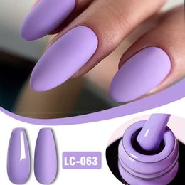 Esmalte de uñas LILYCUTE Matte Purple Gel Rose Color rojo para decoración de otoño Semi permanente Top Coat Art UV Barniz 231020