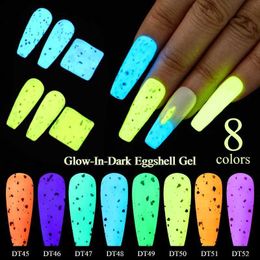 Nagellakmeting over 7 ml Luminous Shell Gel Nail Polish 8 Color Glow In Dark Vernish Semi Permanente afwezigheid UV Nail Art voor manicure Y240425