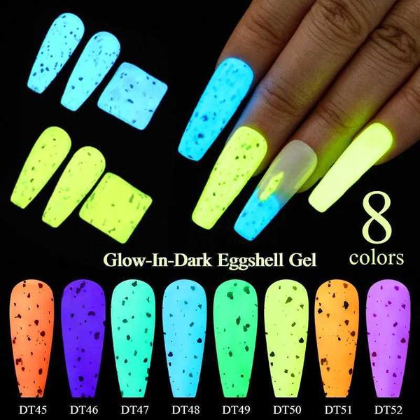 Esmalte de uñas a través de 7 ml de gel luminoso esmalte de uñas 8 colores brillo en vernis oscuro remojo permanente de arte de uñas UV para manicura y240425