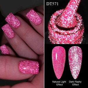 Nagellakmeting over 7 ml roze fluorescerende reflecterende gel nagellak glitter neon semi permanente uv led gel nail art vernis manicure y240425