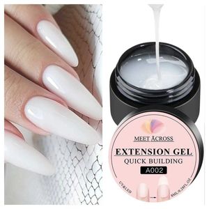 Nagellakmeting over Milky White Clear 8ml Extension Nail Gel Pools voor Franse nagels kunst manicure semi permanent UV Varnish Tips Tools Y240425