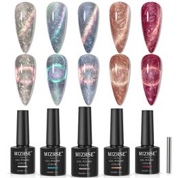 Nagellak MIZHSE 5 stks Kat Magnetische Gel 10 ml Draad Shell Glitter Parel Halftransparante UVLED Vernis Hybrid Art 231012