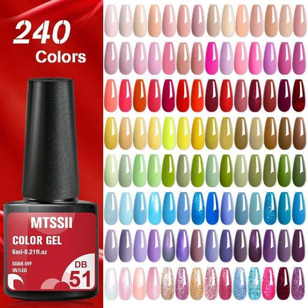 Vernis à ongles MTSSII 240 Couleur Gel Nail Polissage Supplies ongles 6 ml Vernis Semi Permanent Nail Art Hand Soap LED Gel Gel Nail Varnis D240530