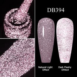 Nagellak Mtssii Reflecterende Glitter Gel Roze Sprankelende Pailletten Losweken UV Semipermanente Kunst Decoratie 231020