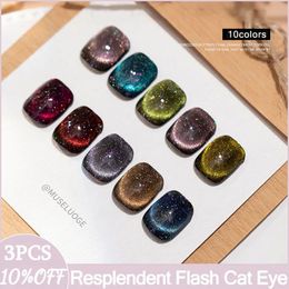 Nagellak MUSELUOGE 10 kleuren Schitterende Flash Cat Eye Gel Nagellak 15ML Magnetische Gel Licht Luxe Zachte Nail Art Voor Nagelsalon 230928