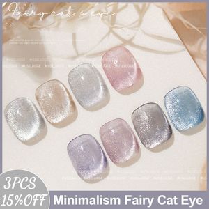 Esmalte de uñas MUSELUOGE 8 colores/set Esmalte de uñas de gel 15ml Temperamento Esmalte de gel de ojo de gato Esmalte de uñas semipermanente de gel magnético 230729