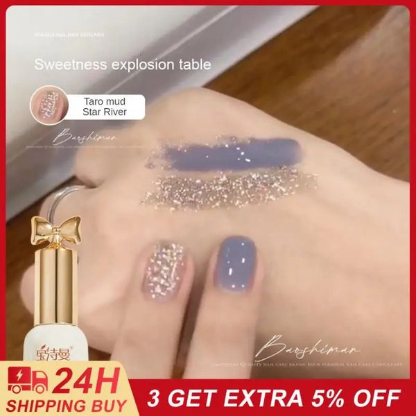 Esmalte de uñas pegamento para uñas blanco 15ml belleza y salud verano esmalte de uñas lentejuelas de dos colores líquido Nail Art Flash 231020