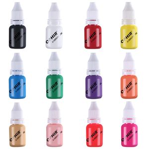 Nagellak OPHIR 12 kleuren airbrush nagelinkt voor stencils gel nagellak 10 ML/fles tijdelijke tattoo pigment nagels gereedschap_TA0981-12 230928