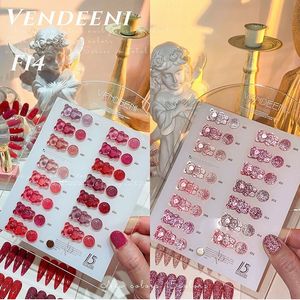 Vernis à Ongles Rose Effet Gel Pailleté Réfléchissant Étincelant Soak Off Semi Permanent Pour Manucure Art UV 230718