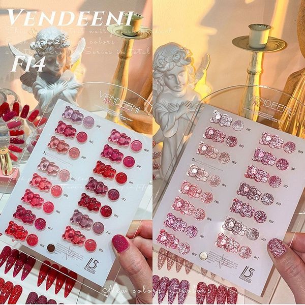 Vernis à ongles rose réfléchissant paillettes vernis à ongles effet scintillant Gel Soak Off Semi Permanent pour manucure Nail Art UV Nail Gel 230822