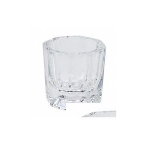 Removedor de esmalte de uñas Glass Dappen Dish Art Acrylic Liquid Holder Container Crystal Tint Bowl Equipment Kd Drop Delivery Health Beauty Dhzhm