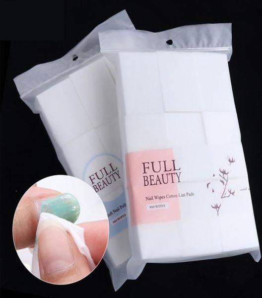 Le dissolvant de vernis à ongles enveloppe les tampons dégraissants en papier de coton pur imbibent les serviettes pelucheuses pour les outils de manucure 3474004