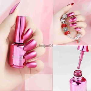 Nagellak Zelf Nail Kit Metalen Spiegel Nagellak Effect Langdurige Nagels Art Multicolor Glanzende Nagellak 8ML x0806