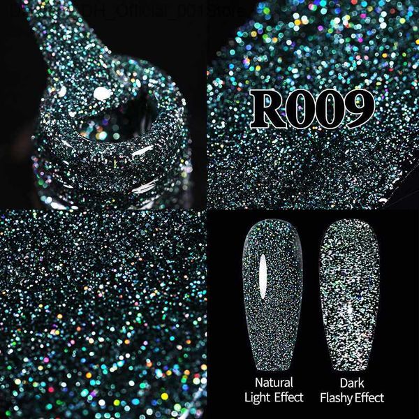 Esmalte de uñas Sugar Peacock Blue Reflective Shining Nail gel Soak Off gel Polishing Gold Rose Red Reflective UV gel DIY Nail Art Polishing Z230802