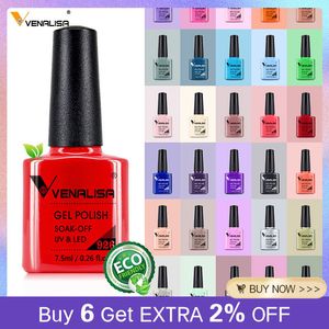 Nagellak Venalisa 7,5 ml nagelgellak 60 kleuren glitterkleur nagellak voor nail art manicure toplaag losweken emaille UV-gelvernis 230901