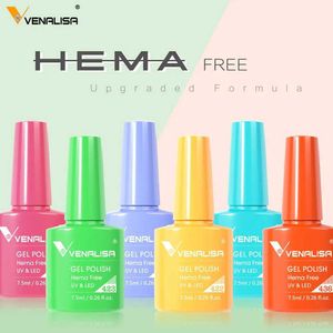 Nagellak Venalisa nagelgel polijsten 7,5 ml Hema gratis zeep UV gratis LED -gel vernis volledige dekking super textuur prachtige nagelvorm D240530