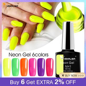 Esmalte de uñas Venalisa Neon Gel Polish Barnices Uñas híbridas para manicura 7,5 ml Semi permanente Soak off Esmalte en gel Polaco UV Nail Gel Polish 230901