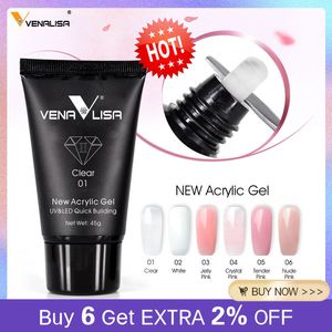 Vernis à ongles Venalisa Poly Nail Gel Nail Art French Nail Constraction Jelly Builder Extension Gel Acrylique Slip Solutions Clearnser Remover 230901
