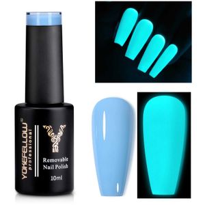 Nagellak jukfellow lumineuze gel nagellak 10 ml fluorescerende neon blauw lumineuze uv gel nagellak Halloween Girls Nail Art D240530