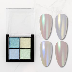 Pigments de polissage des ongles fonctionnels légèrement miroir brillant solide poudre de paillettes de ongles pour la poudre d'art de ongle fille