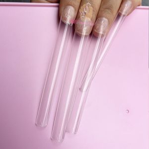 Nail Practice Display 120pcsbag 10XL Square Straight Long Full Cover Artificial False French Art Tip Press on Fake s Acrylic Manicure 230505