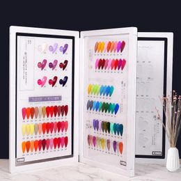 Espositore per pratica delle unghie 4 pagine/libro Smalto per unghie in gel Colore acrilico Pannello per pratica per manicure Nail art che mostra scaffale Cartella colori Espositore per pittura Cinghiale 231030