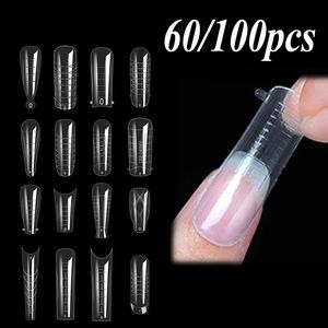 Nail Practice Display 60100pcs Dual Forms Full Cover False s Quick Building Mold Tips Fake Shaping Extend Top Molds Accessories 230201