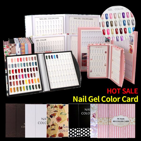 Nail Practice Display Color Card Anself 6080120 Couleurs Gel Polish Chart Design Book avec 120 Conseils Blanc 220922