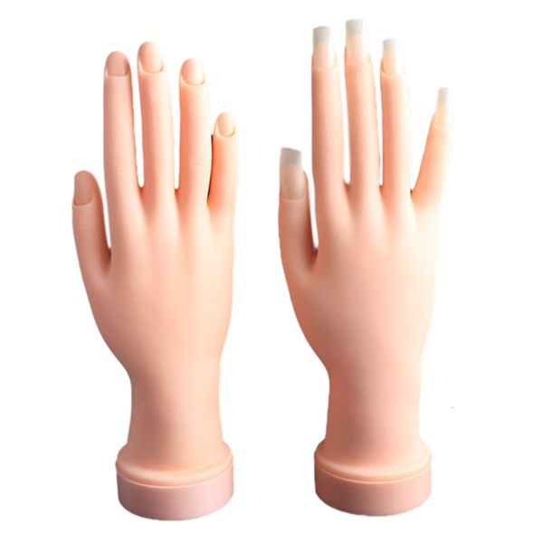 Exhibición de práctica de uñas, práctica de entrenamiento de uñas, mano de maniquí Flexible suave, herramienta de práctica de manicura para entrenador de arte de uñas 230310