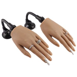 Affichage de la pratique des ongles Main de pratique en silicone pour ongles Faux modèle de main d'entraînement avec support mobile Accessoire d'art des ongles DOIGT MAIN 230619