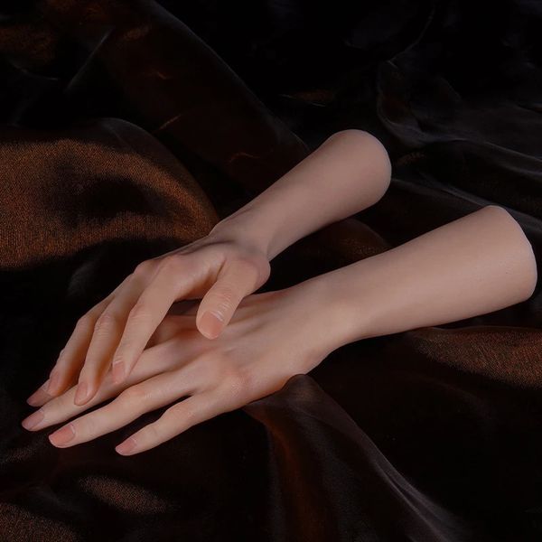 Pratique des ongles modèle de main réaliste Silicone femme Mannequin mains manucure Art formation Pograph bijoux affichage TGDW08 231226
