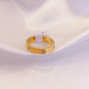 Nagelring Designer Charm Sieraden Mode Klassieke sieraden diamanten ring titanium staal goud en zilver volledig roestvrij Kerstcadeau